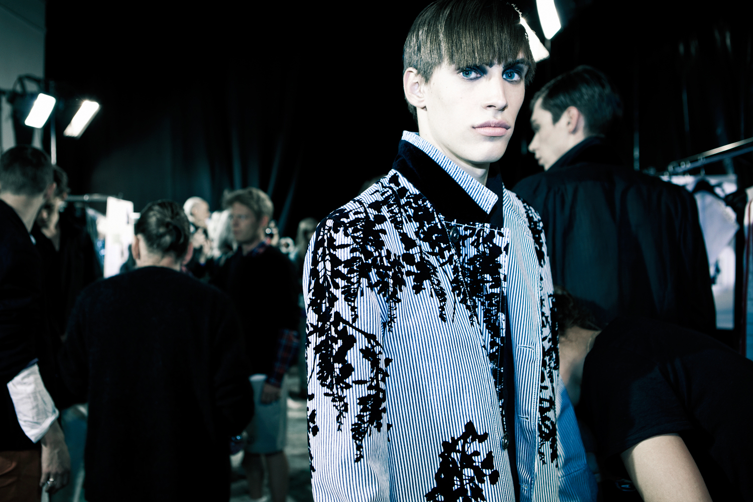 ANN DEMEULEMEESTER 2014SS ストライプジレ XS Soft Tulle Black Bodysuit – La Garçonne