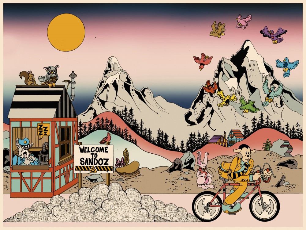 Albert Hofmann's legendary first acid trip: illustrator Brian