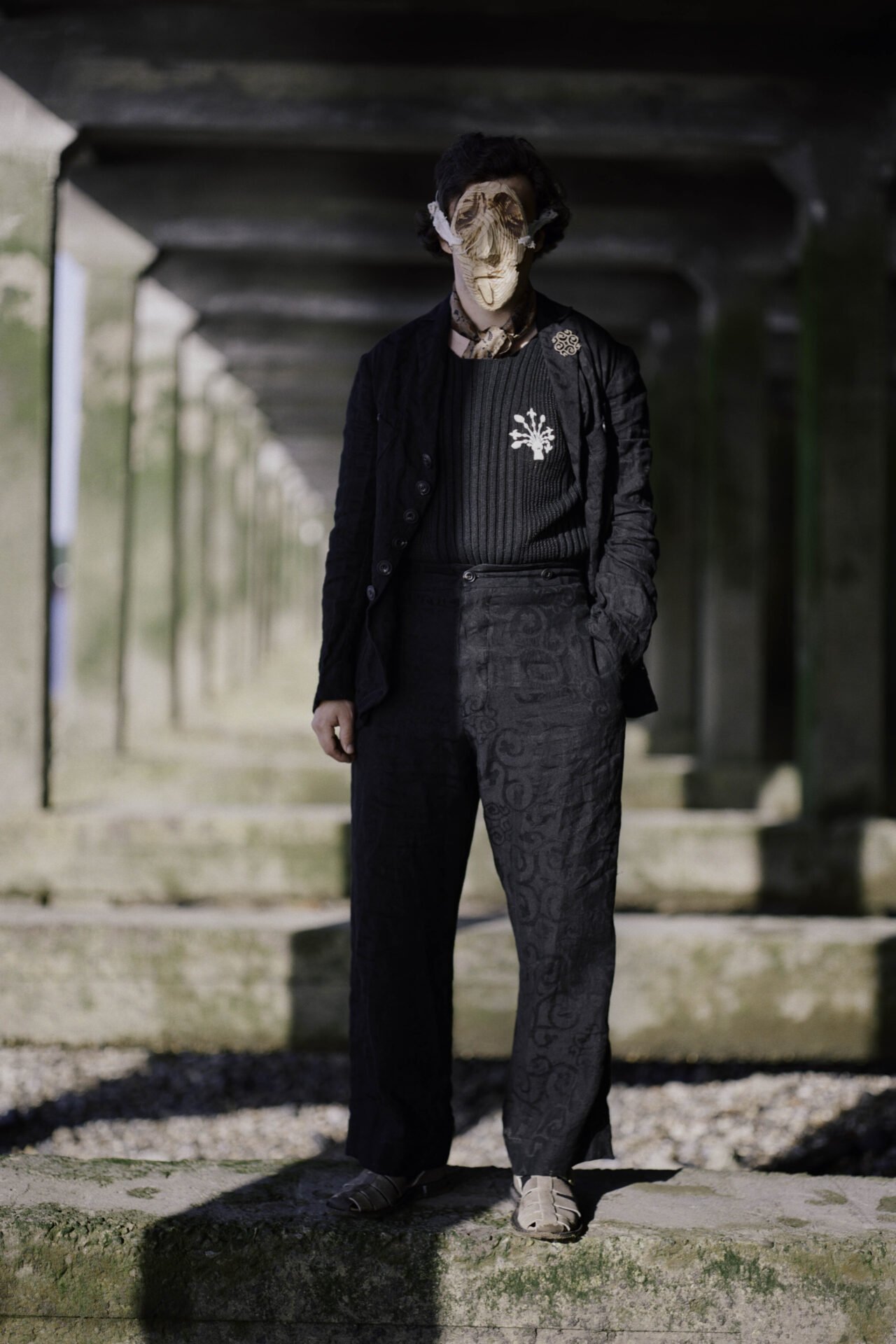 JOHN ALEXANDER SKELTON 長め シルクスカーフ 