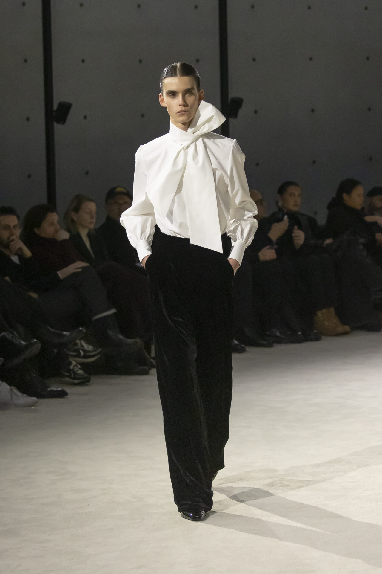 Saint Laurent FW23 was a masterful symphony of texture, fluidity 